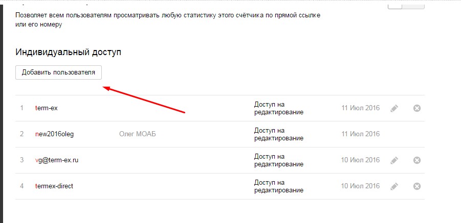 Добавление пользователя